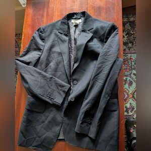 Brooks Brothers Charcoal Blazer with Button Accents